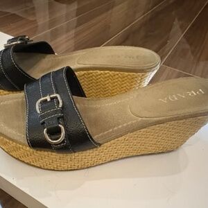 Black Prada wedges espadrille